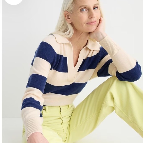 J Crew Cashmere rugby collared sweater - Picture 3 of 10